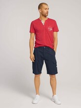 T-Shirt mit Streifenstruktur - Männer - plain red nep inject melange T-Shirt mit Streifenstruktur - Männer - plain red nep inject melange - 3 - TOM TAILOR