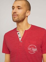 T-Shirt mit Streifenstruktur - Männer - plain red nep inject melange T-Shirt mit Streifenstruktur - Männer - plain red nep inject melange - 9 - TOM TAILOR