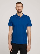 Poloshirt mit Streifenstruktur - Männer - victory blue Poloshirt mit Streifenstruktur - Männer - victory blue - 1 - TOM TAILOR