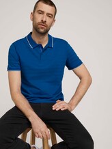 Poloshirt mit Streifenstruktur - Männer - victory blue Poloshirt mit Streifenstruktur - Männer - victory blue - 5 - TOM TAILOR