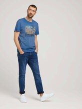 Used Look T-Shirt mit Print - Männer - victory blue Used Look T-Shirt mit Print - Männer - victory blue - 3 - TOM TAILOR