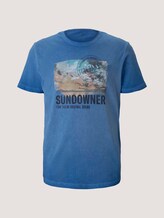 Used Look T-Shirt mit Print - Männer - victory blue Used Look T-Shirt mit Print - Männer - victory blue - 7 - TOM TAILOR