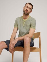 Gestreiftes Henley T-Shirt - Männer - pale yellow printed stripe Gestreiftes Henley T-Shirt - Männer - pale yellow printed stripe - 5 - TOM TAILOR
