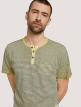 Gestreiftes Henley T-Shirt - Männer - pale yellow printed stripe Gestreiftes Henley T-Shirt - Männer - pale yellow printed stripe - 9 - TOM TAILOR