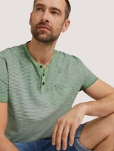 Striped Henley t-shirt - Men - mint green printed stripe Striped Henley t-shirt - Men - mint green printed stripe - 9 - TOM TAILOR