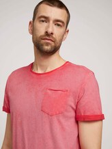 T-shirt in used look - Mannen - Plain Red T-shirt in used look - Mannen - Plain Red - 9 - TOM TAILOR