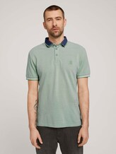 Strukturiertes Poloshirt - Männer - mint green two tone pique Strukturiertes Poloshirt - Männer - mint green two tone pique - 1 - TOM TAILOR
