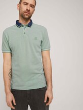 Strukturiertes Poloshirt - Männer - mint green two tone pique Strukturiertes Poloshirt - Männer - mint green two tone pique - 5 - TOM TAILOR