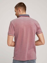 Poloshirt getextureerd - Mannen - chili oil red two tone piquet Poloshirt getextureerd - Mannen - chili oil red two tone piquet - 2 - TOM TAILOR