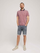 Poloshirt getextureerd - Mannen - chili oil red two tone piquet Poloshirt getextureerd - Mannen - chili oil red two tone piquet - 3 - TOM TAILOR