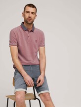 Poloshirt getextureerd - Mannen - chili oil red two tone piquet Poloshirt getextureerd - Mannen - chili oil red two tone piquet - 5 - TOM TAILOR