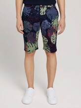 Josh Regular Slim Shorts - Männer - dark blue paint leaf design Josh Regular Slim Shorts - Männer - dark blue paint leaf design - 1 - TOM TAILOR