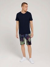 Josh Regular Slim Shorts - Männer - dark blue paint leaf design Josh Regular Slim Shorts - Männer - dark blue paint leaf design - 3 - TOM TAILOR
