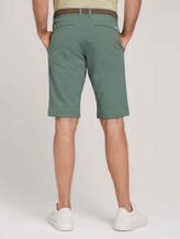 Josh Slim Chinoshorts mit Gürtel - Männer - green base grey grid design Josh Slim Chinoshorts mit Gürtel - Männer - green base grey grid design - 2 - TOM TAILOR