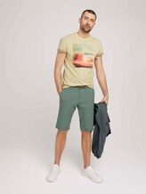 Josh Slim Chinoshorts mit Gürtel - Männer - green base grey grid design Josh Slim Chinoshorts mit Gürtel - Männer - green base grey grid design - 3 - TOM TAILOR