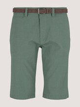 Josh Slim Chinoshorts mit Gürtel - Männer - green base grey grid design Josh Slim Chinoshorts mit Gürtel - Männer - green base grey grid design - 7 - TOM TAILOR