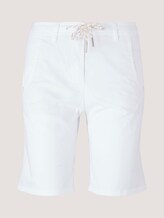 Bermuda shorts with a drawstring - Women - White Bermuda shorts with a drawstring - Women - White - 7 - TOM TAILOR