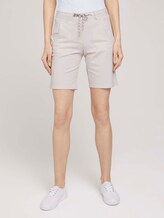 Bermuda shorts with a drawstring - Women - beige thin stripe Bermuda shorts with a drawstring - Women - beige thin stripe - 1 - TOM TAILOR