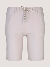 Bermuda shorts with a drawstring - Women - beige thin stripe Bermuda shorts with a drawstring - Women - beige thin stripe - 7 - TOM TAILOR