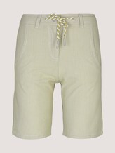 Bermuda Shorts mit Kordelzug - Frauen - green tiny stripe Bermuda Shorts mit Kordelzug - Frauen - green tiny stripe - 7 - TOM TAILOR