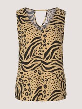 Top met uitsparing - Vrouwen - beige animal print Top met uitsparing - Vrouwen - beige animal print - 7 - TOM TAILOR Denim