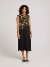 Top with cap sleeves - Women - black animal print Top with cap sleeves - Women - black animal print - 3 - TOM TAILOR Denim