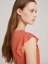 Ärmelloses Minikleid mit Rüschen - Frauen - sundown coral Ärmelloses Minikleid mit Rüschen - Frauen - sundown coral - 9 - TOM TAILOR Denim
