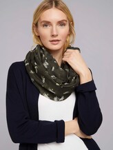 Gemusterter Schlauchschal - Frauen - khaki floral design Gemusterter Schlauchschal - Frauen - khaki floral design - 5 - Tom Tailor E-Shop Kollektion