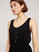 Ärmelloses Maxikleid mit Knopfleiste - Frauen - deep black Ärmelloses Maxikleid mit Knopfleiste - Frauen - deep black - 9 - TOM TAILOR Denim