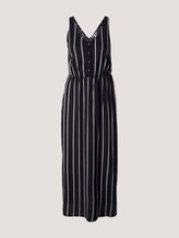 Mouwloze maxi jurk met knoopsluiting - Vrouwen - black beige vertical stripe Mouwloze maxi jurk met knoopsluiting - Vrouwen - black beige vertical stripe - 7 - TOM TAILOR Denim