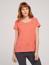 T-Shirt - Frauen - strong peach tone T-Shirt - Frauen - strong peach tone - 1 - TOM TAILOR