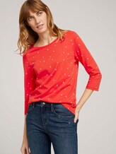 gemustertes Langarmshirt mit Bio-Baumwolle - Frauen - red anchor design gemustertes Langarmshirt mit Bio-Baumwolle - Frauen - red anchor design - 5 - TOM TAILOR