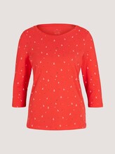 gemustertes Langarmshirt mit Bio-Baumwolle - Frauen - red anchor design gemustertes Langarmshirt mit Bio-Baumwolle - Frauen - red anchor design - 7 - TOM TAILOR