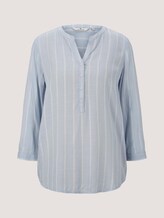 gestreifte Bluse mit halber Knopfleiste - Frauen - blue stripe vertical gestreifte Bluse mit halber Knopfleiste - Frauen - blue stripe vertical - 7 - TOM TAILOR
