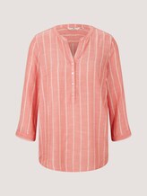 gestreifte Bluse mit halber Knopfleiste - Frauen - peach stripe vertical gestreifte Bluse mit halber Knopfleiste - Frauen - peach stripe vertical - 7 - TOM TAILOR