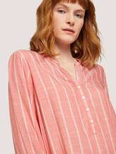 gestreifte Bluse mit halber Knopfleiste - Frauen - peach stripe vertical gestreifte Bluse mit halber Knopfleiste - Frauen - peach stripe vertical - 9 - TOM TAILOR
