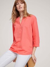 gemusterte Bluse mit halber Knopfleiste - Frauen - peach structure design gemusterte Bluse mit halber Knopfleiste - Frauen - peach structure design - 5 - TOM TAILOR
