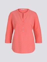 gemusterte Bluse mit halber Knopfleiste - Frauen - peach structure design gemusterte Bluse mit halber Knopfleiste - Frauen - peach structure design - 7 - TOM TAILOR