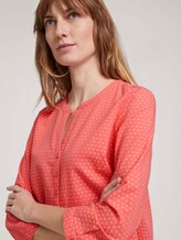 gemusterte Bluse mit halber Knopfleiste - Frauen - peach structure design gemusterte Bluse mit halber Knopfleiste - Frauen - peach structure design - 9 - TOM TAILOR