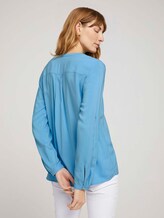 Tunikabluse mit Turn-Up Ärmeln - Frauen - Clear Light Blue Tunikabluse mit Turn-Up Ärmeln - Frauen - Clear Light Blue - 2 - TOM TAILOR
