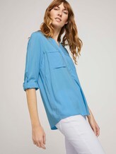 Tunikabluse mit Turn-Up Ärmeln - Frauen - Clear Light Blue Tunikabluse mit Turn-Up Ärmeln - Frauen - Clear Light Blue - 5 - TOM TAILOR