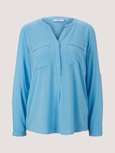 Tunikabluse mit Turn-Up Ärmeln - Frauen - Clear Light Blue Tunikabluse mit Turn-Up Ärmeln - Frauen - Clear Light Blue - 7 - TOM TAILOR