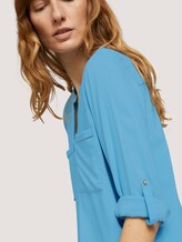 Tunikabluse mit Turn-Up Ärmeln - Frauen - Clear Light Blue Tunikabluse mit Turn-Up Ärmeln - Frauen - Clear Light Blue - 9 - TOM TAILOR