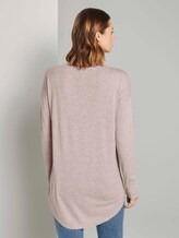 Langer Strickpullover - Frauen - cozy beige melange Langer Strickpullover - Frauen - cozy beige melange - 2 - TOM TAILOR Denim