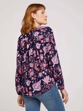 gemusterte Bluse mit Turn-Up Ärmeln - Frauen - navy paisley design gemusterte Bluse mit Turn-Up Ärmeln - Frauen - navy paisley design - 2 - TOM TAILOR