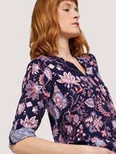 gemusterte Bluse mit Turn-Up Ärmeln - Frauen - navy paisley design gemusterte Bluse mit Turn-Up Ärmeln - Frauen - navy paisley design - 9 - TOM TAILOR