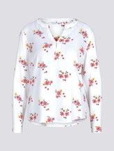 Blouse met dessin en opgerande mouwen - Vrouwen - cream flower design Blouse met dessin en opgerande mouwen - Vrouwen - cream flower design - 7 - TOM TAILOR