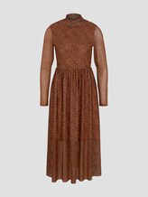 Gemustertes Midikleid mit Stehkragen - Frauen - brown leo print Gemustertes Midikleid mit Stehkragen - Frauen - brown leo print - 7 - TOM TAILOR Denim