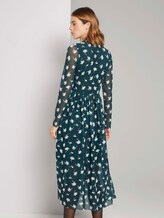 Gemustertes Midikleid mit Stehkragen - Frauen - green flower print Gemustertes Midikleid mit Stehkragen - Frauen - green flower print - 2 - TOM TAILOR Denim