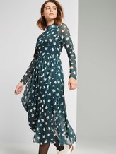 Gemustertes Midikleid mit Stehkragen - Frauen - green flower print Gemustertes Midikleid mit Stehkragen - Frauen - green flower print - 5 - TOM TAILOR Denim